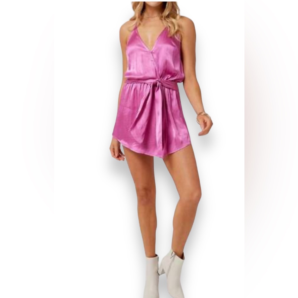 Nwt Rays For Days Avery Romper In Ibis Rose (Pink)
